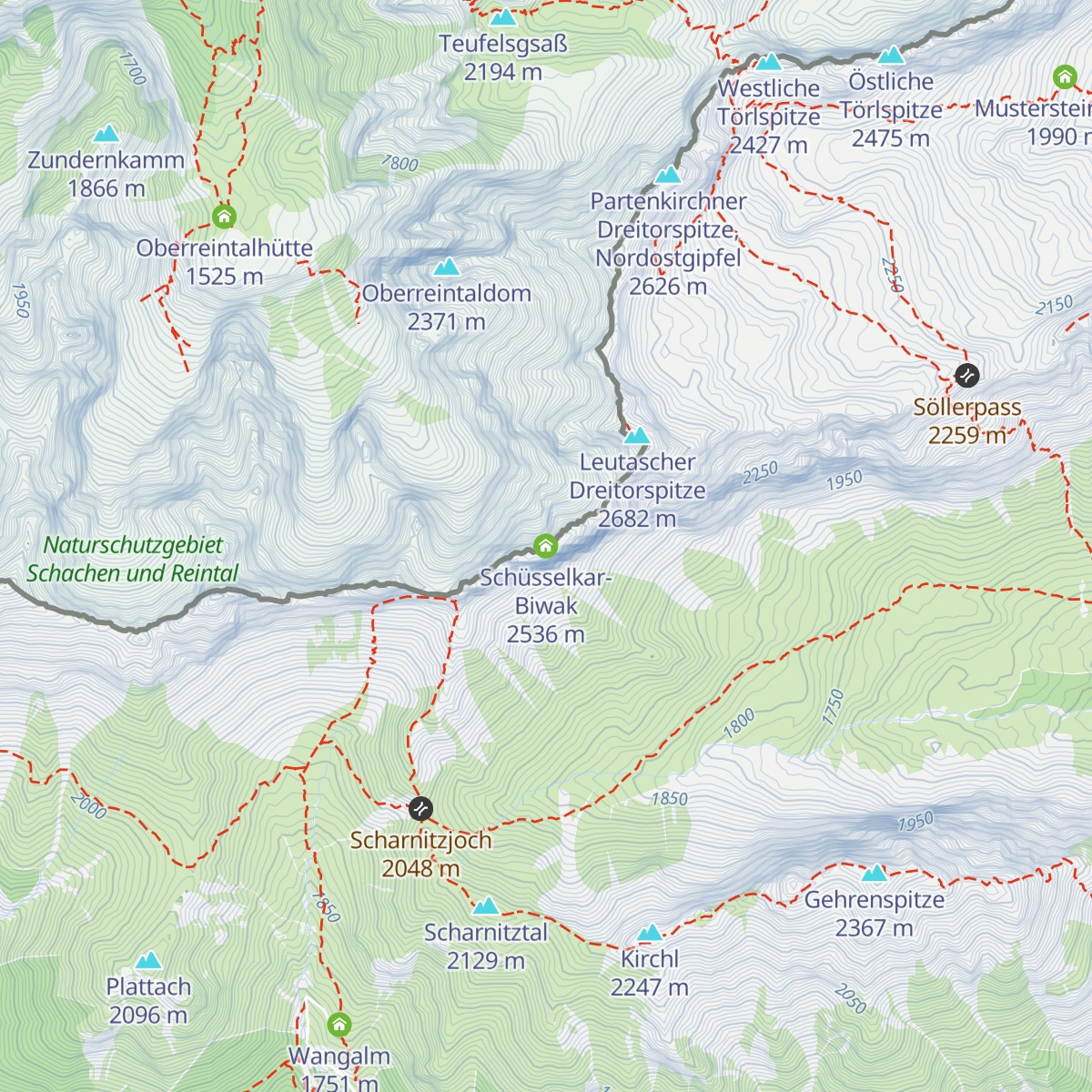 Schüsselkar-Biwak map