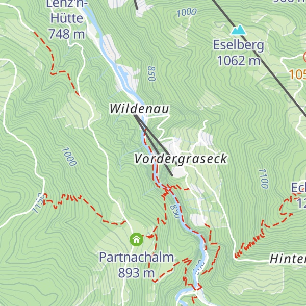 Map of Pitzner Hütte
