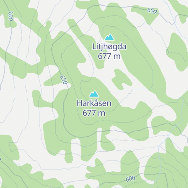 Map of Harkåsen