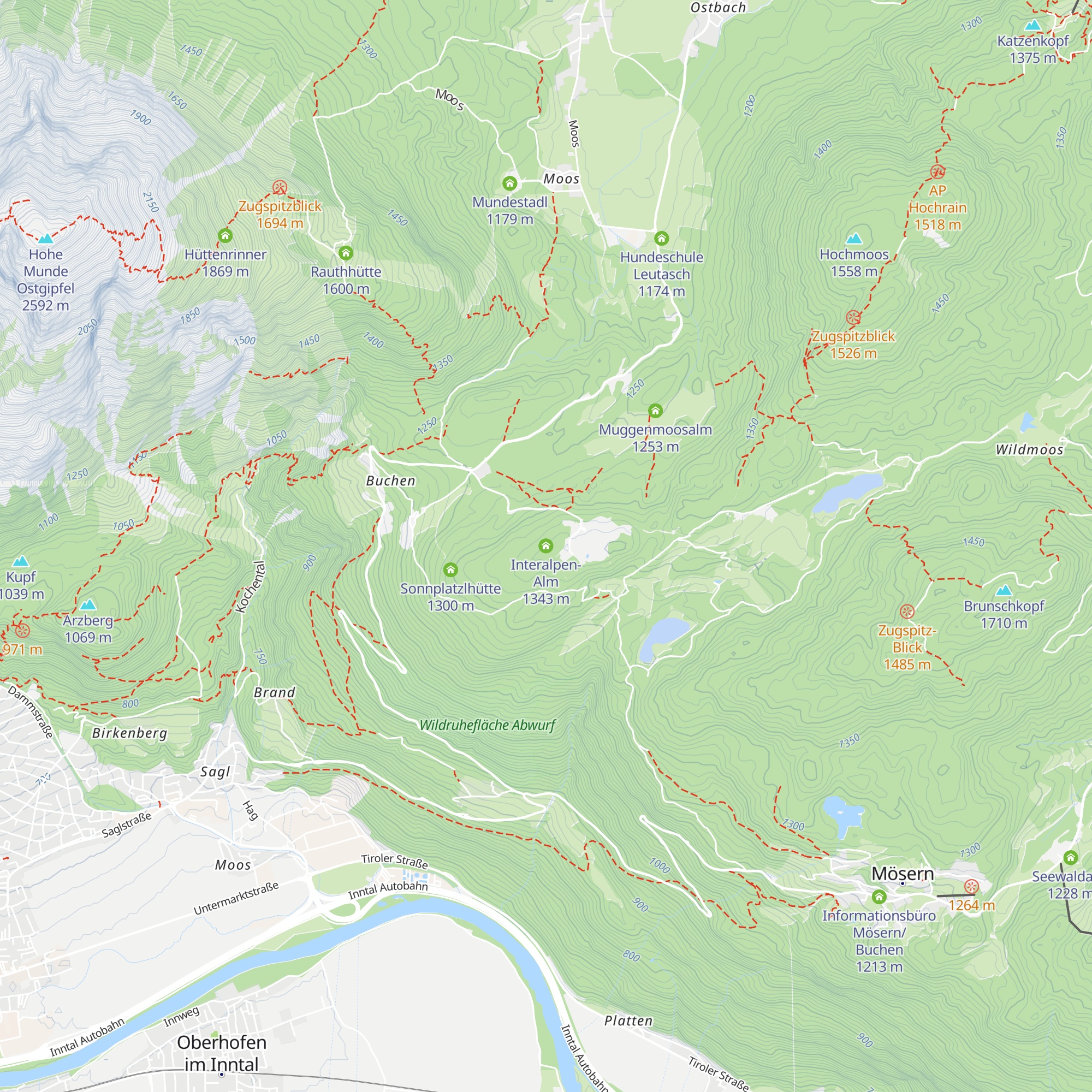 Interalpen-Alm map