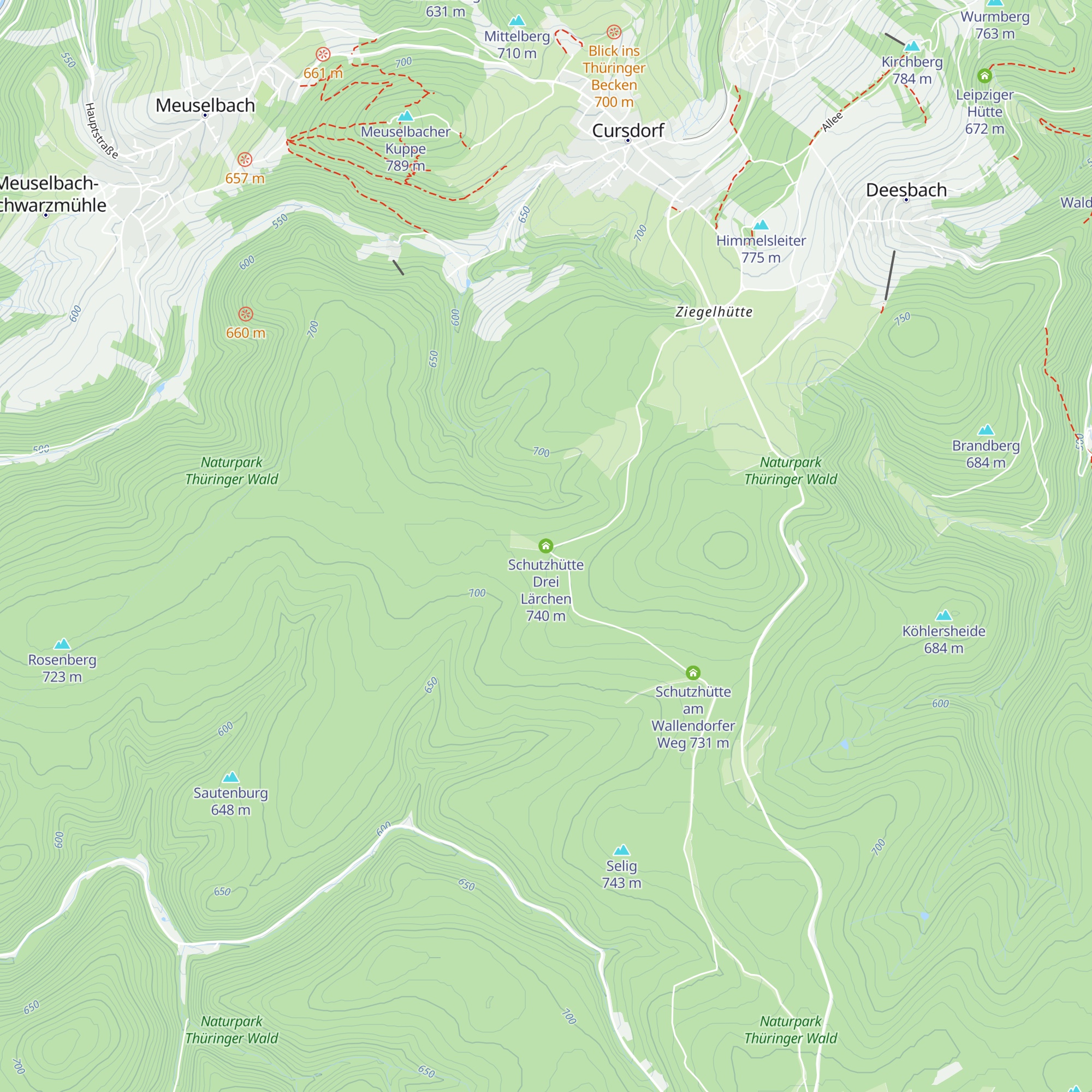 Schutzhütte Drei Lärchen map