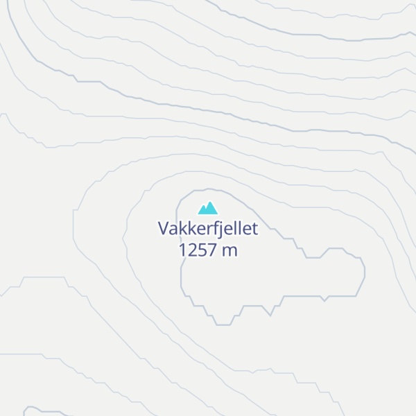 Map of Vakkerfjellet