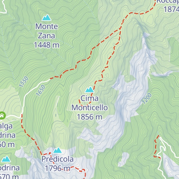 Map of Cima Monticello