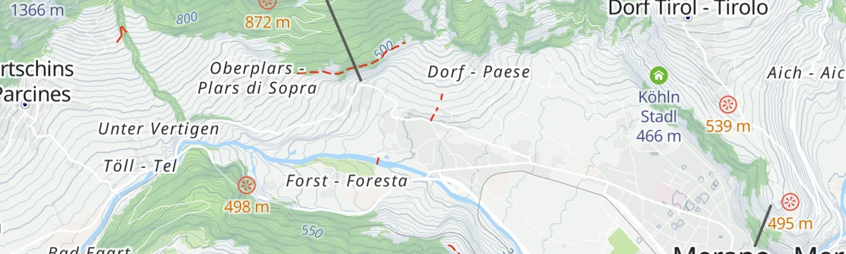 Map of the start of Escursione alla Forst