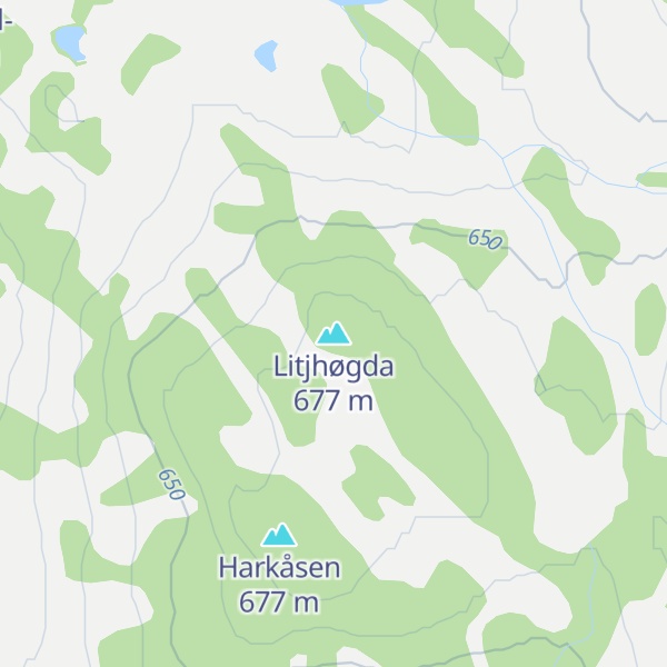 Map of Litjhøgda