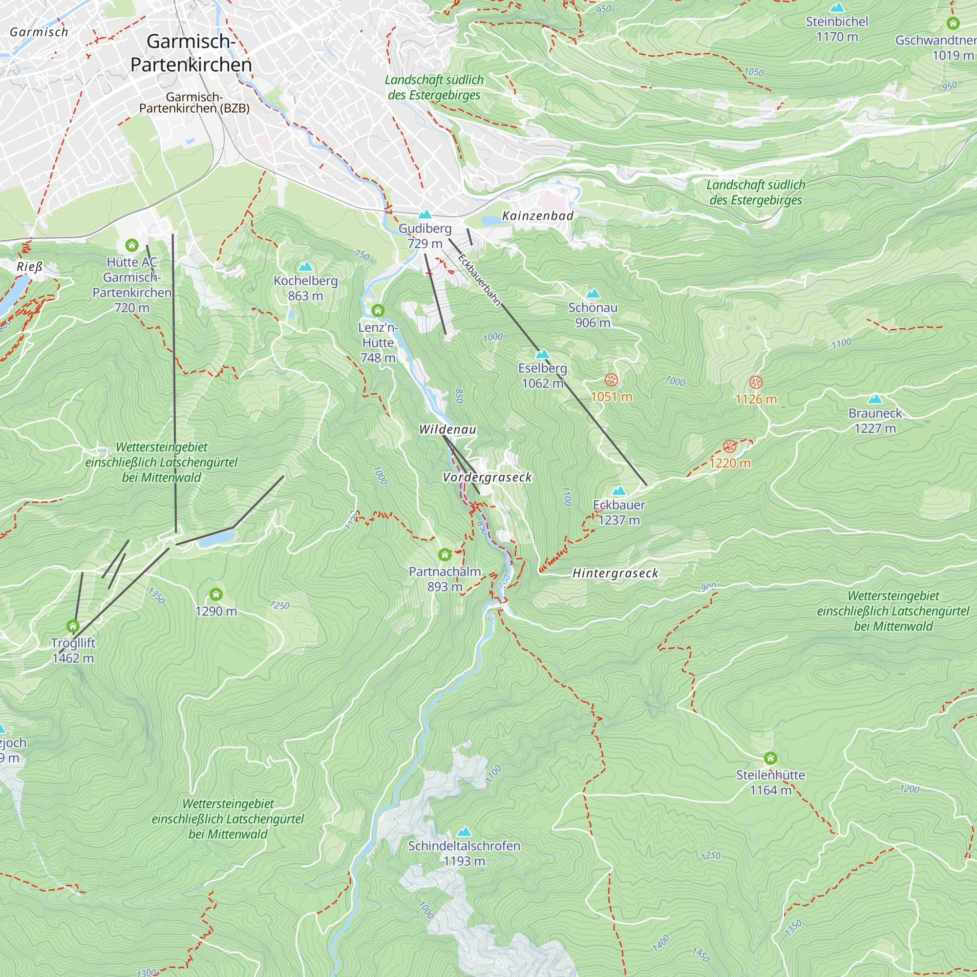 Das Graseck map