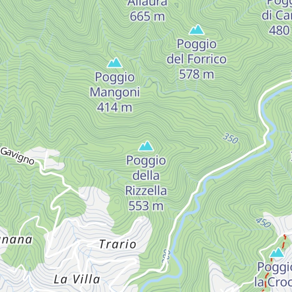 Map of Poggio della Rizzella