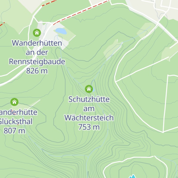 Map of Schutzhütte am Wächtersteich