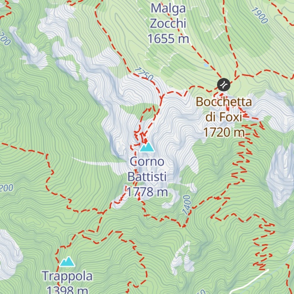 Map of Corno Battisti