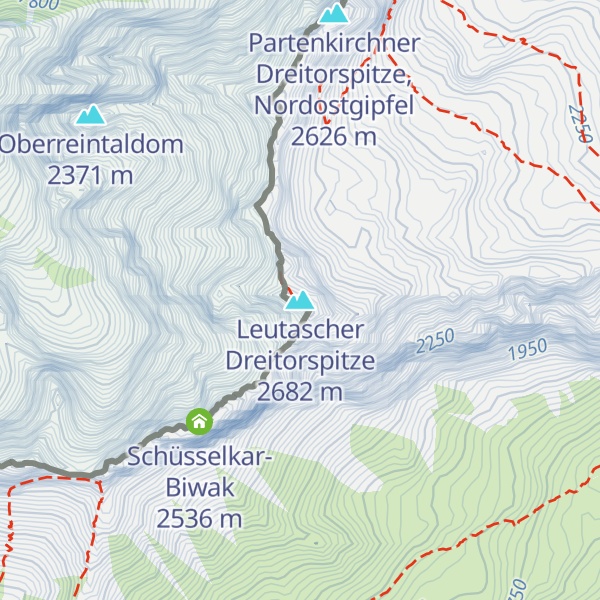 Map of Leutascher Dreitorspitze