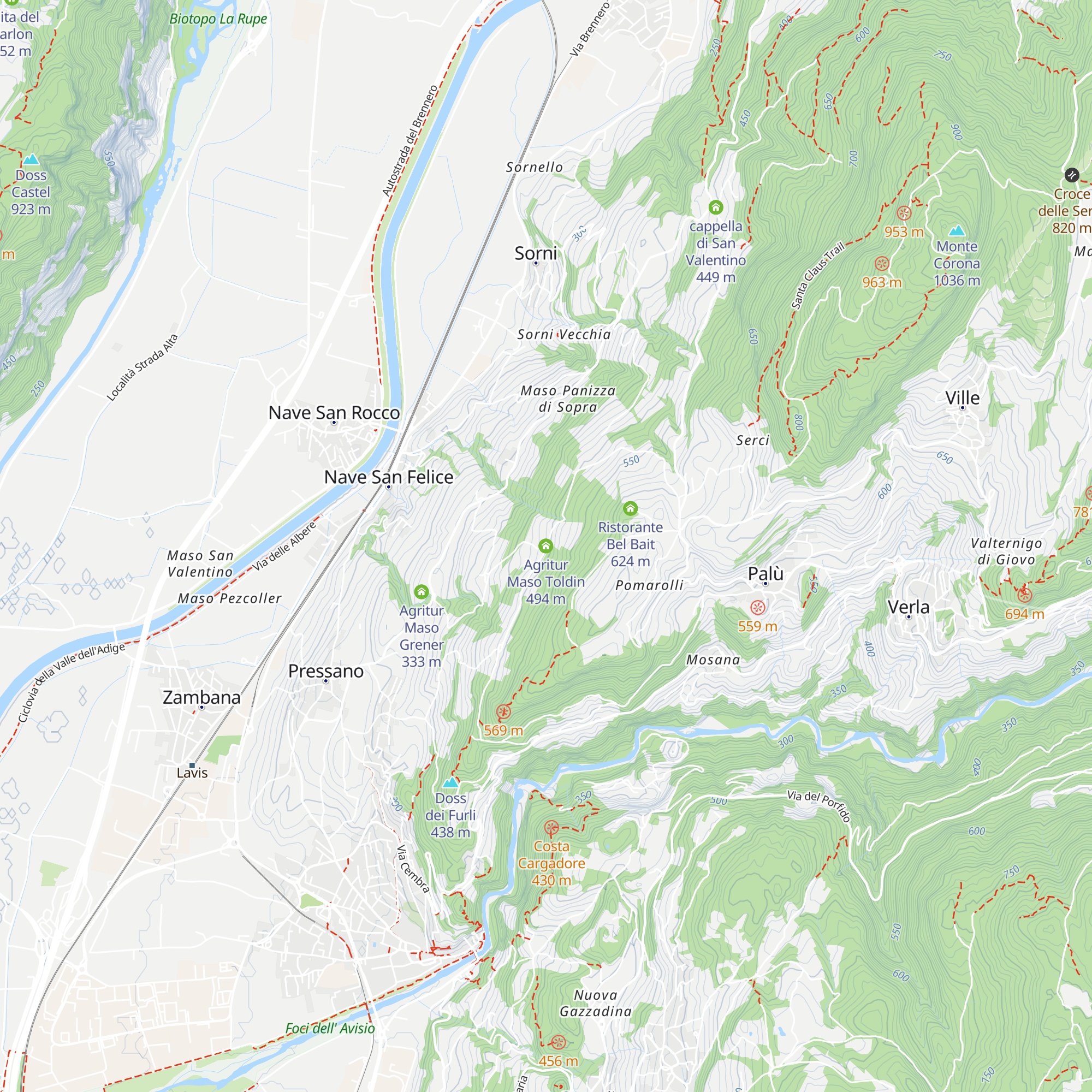 Agritur Maso Toldin map
