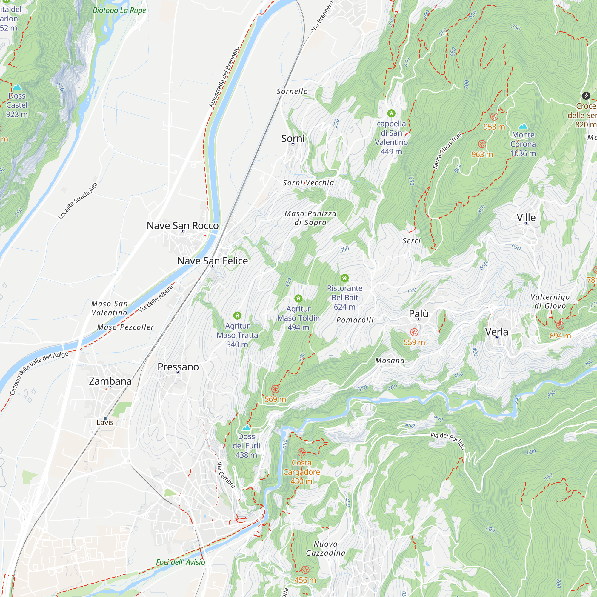 Agritur Maso Toldin map