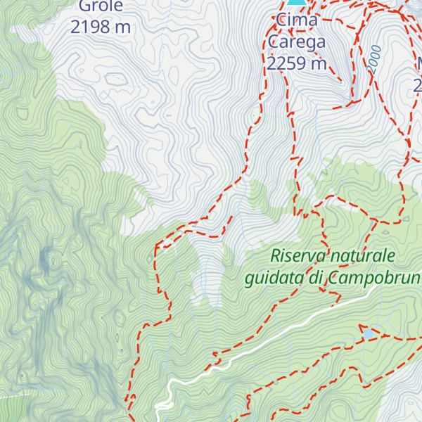 Map of Cima Madonnina