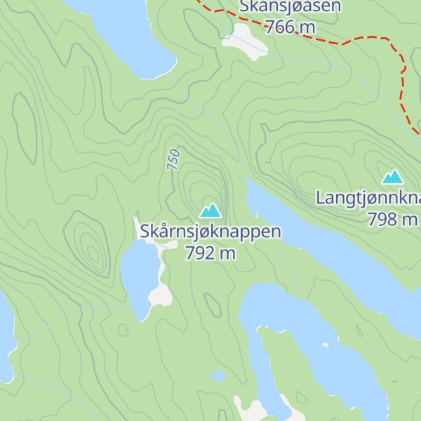 Map of Skårnsjøknappen