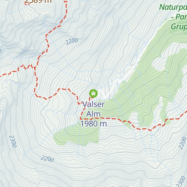 Map of Valser Alm