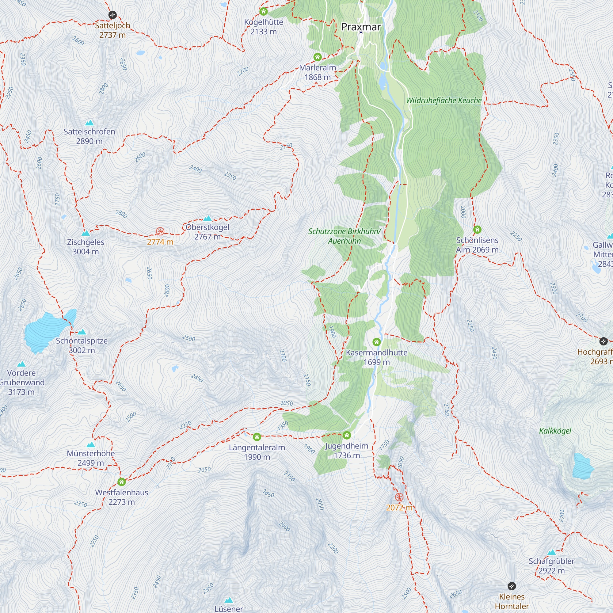 Schöntalhüttl map