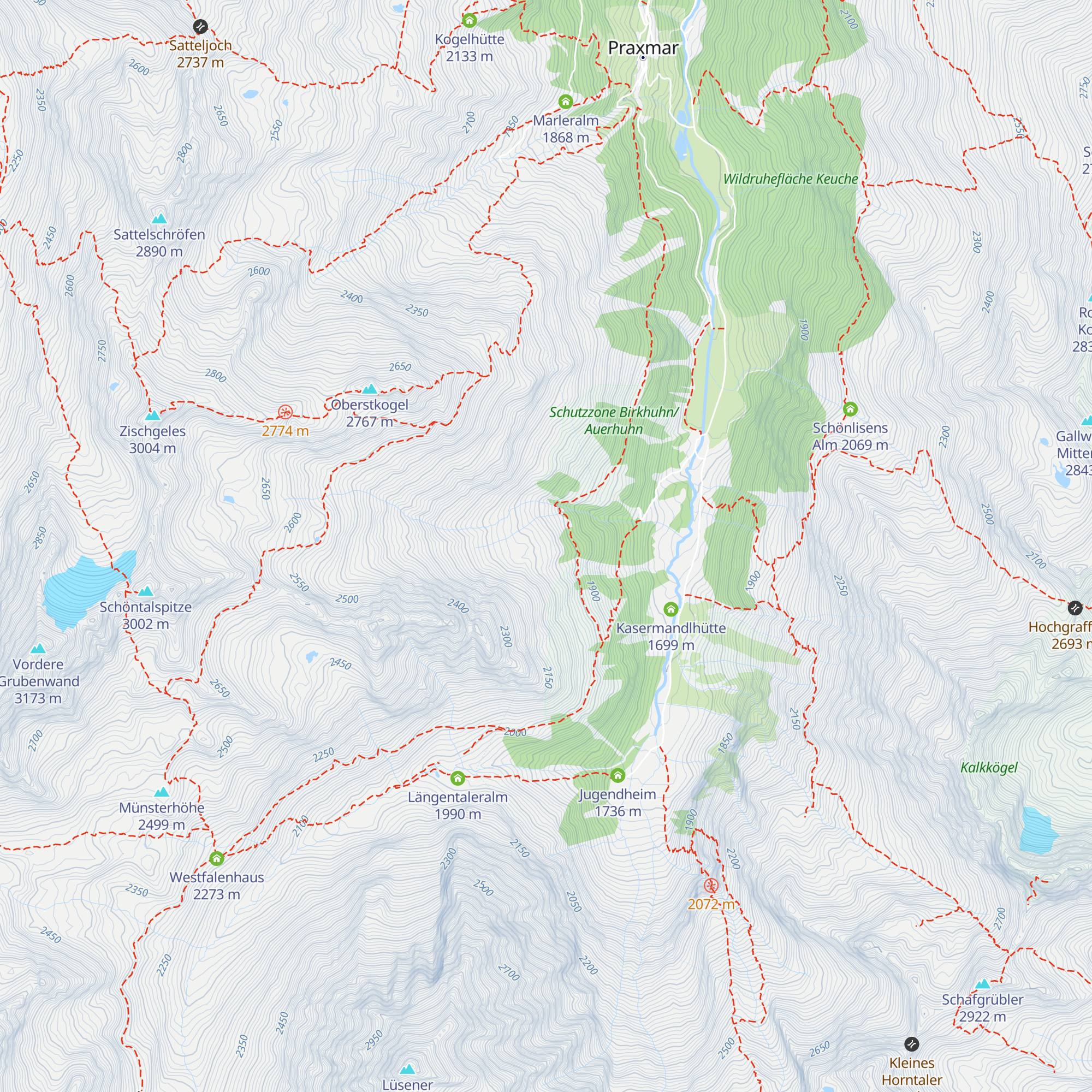 Schöntalhüttl map