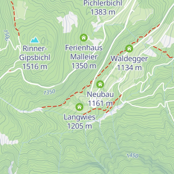 Map of Ferienhaus Brunner