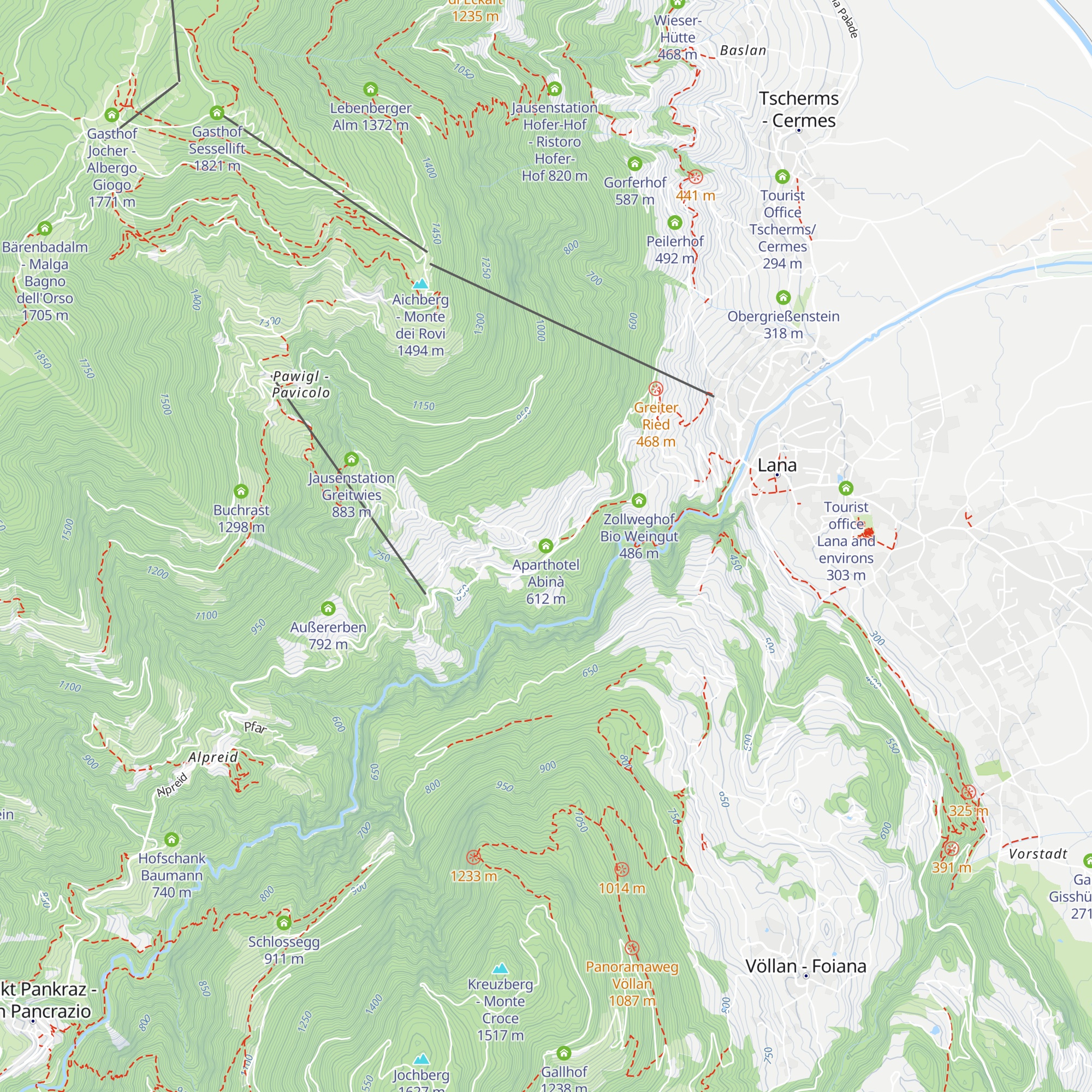 Aparthotel Abinà map