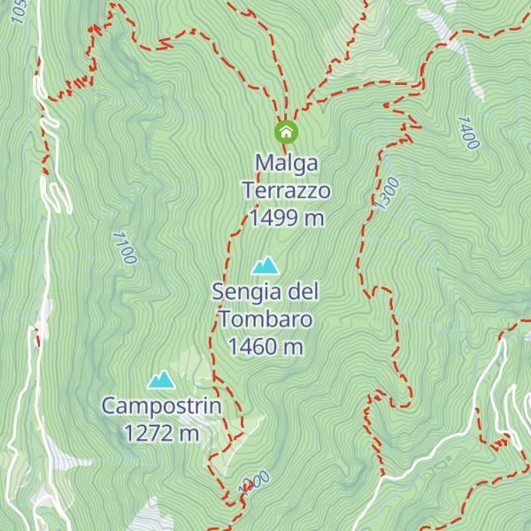 Map of Sengia del Tombaro