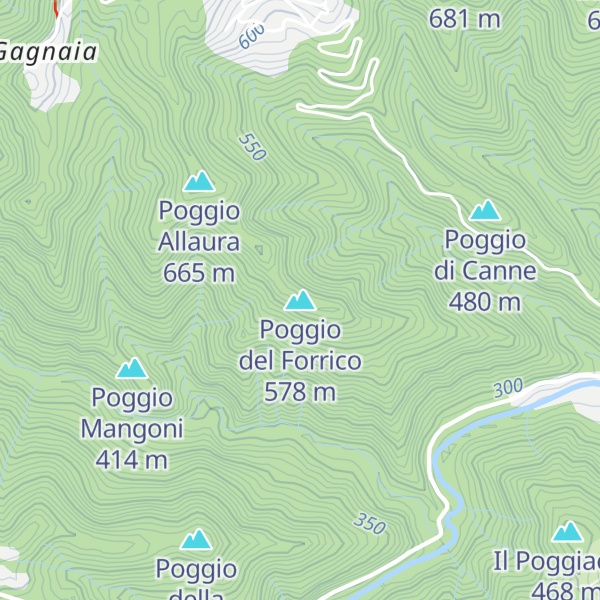 Map of Poggio del Forrico