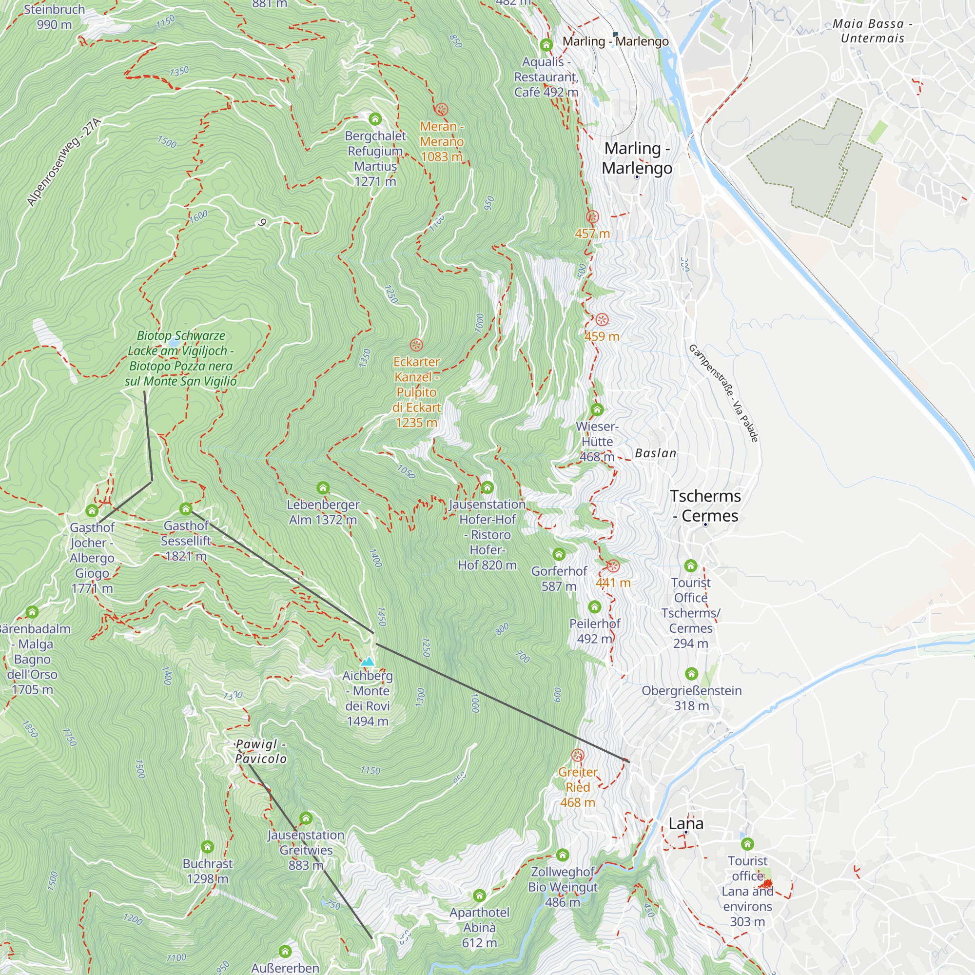 Jausenstation Hofer-Hof - Ristoro Hofer-Hof map
