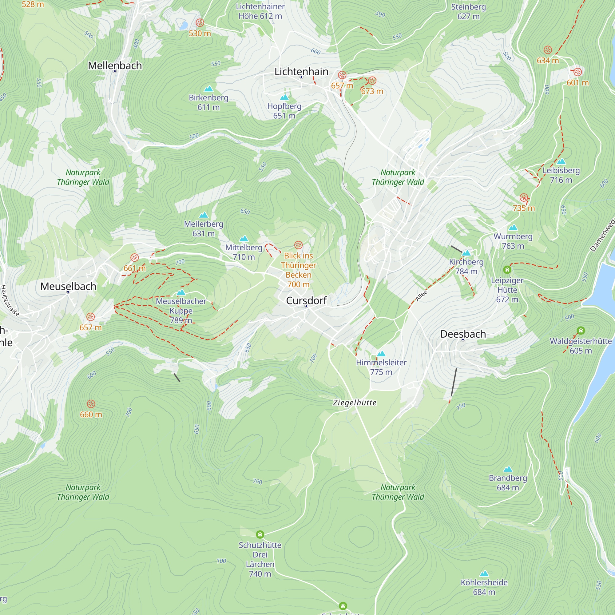 Tourist-Information Cursdorf map