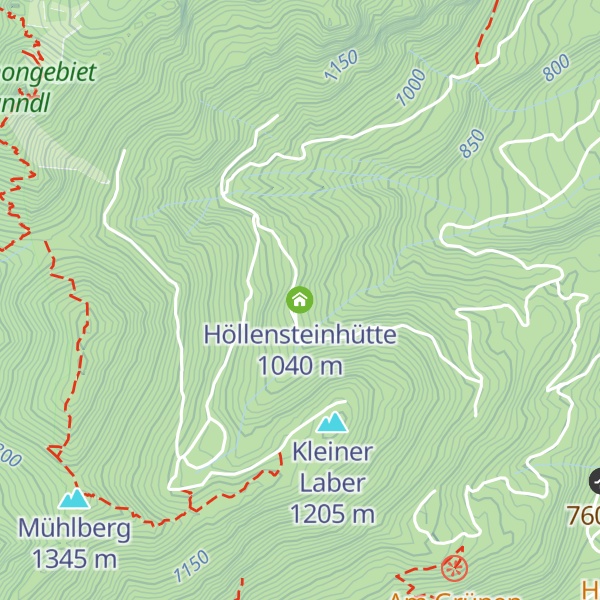 Map of Höllensteinhütte