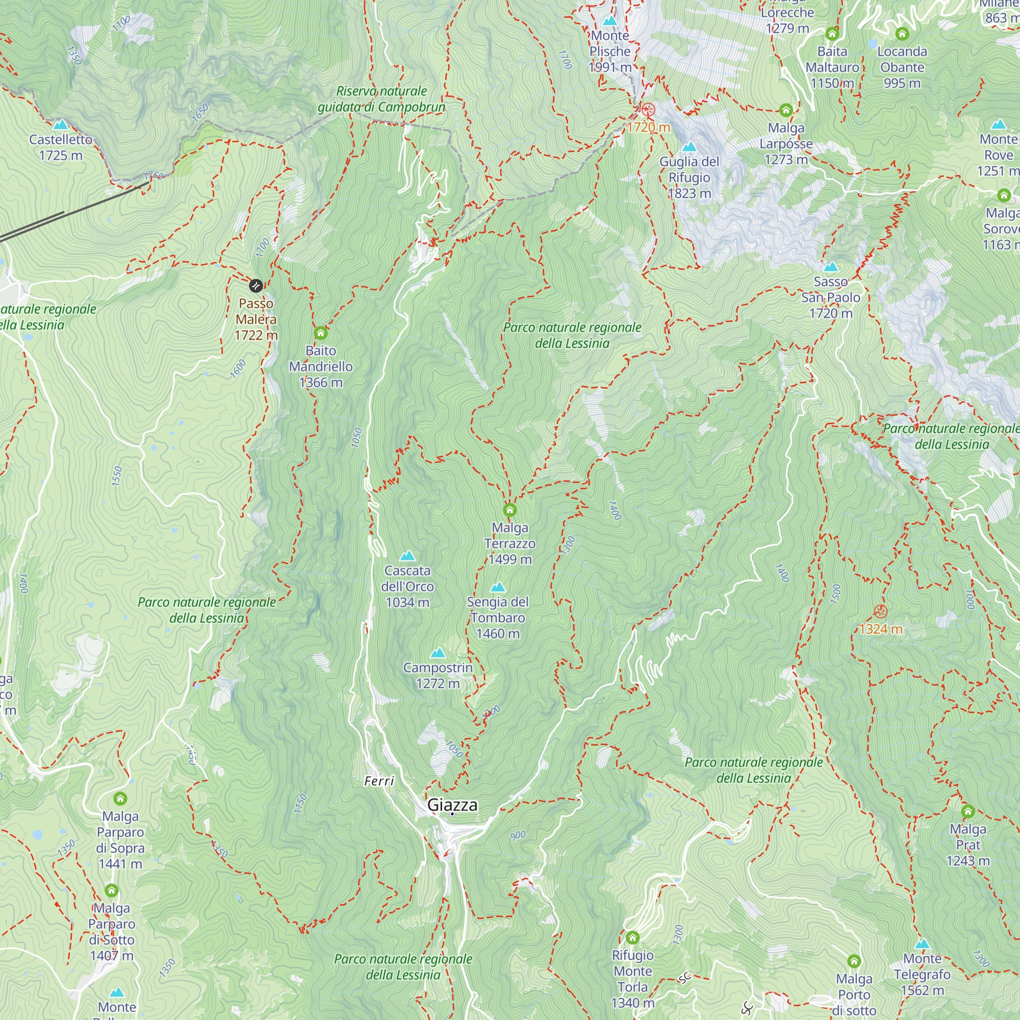 Malga Terrazzo map