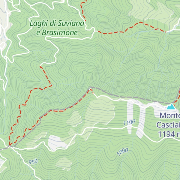 Map of Monte Casciaio – Quota