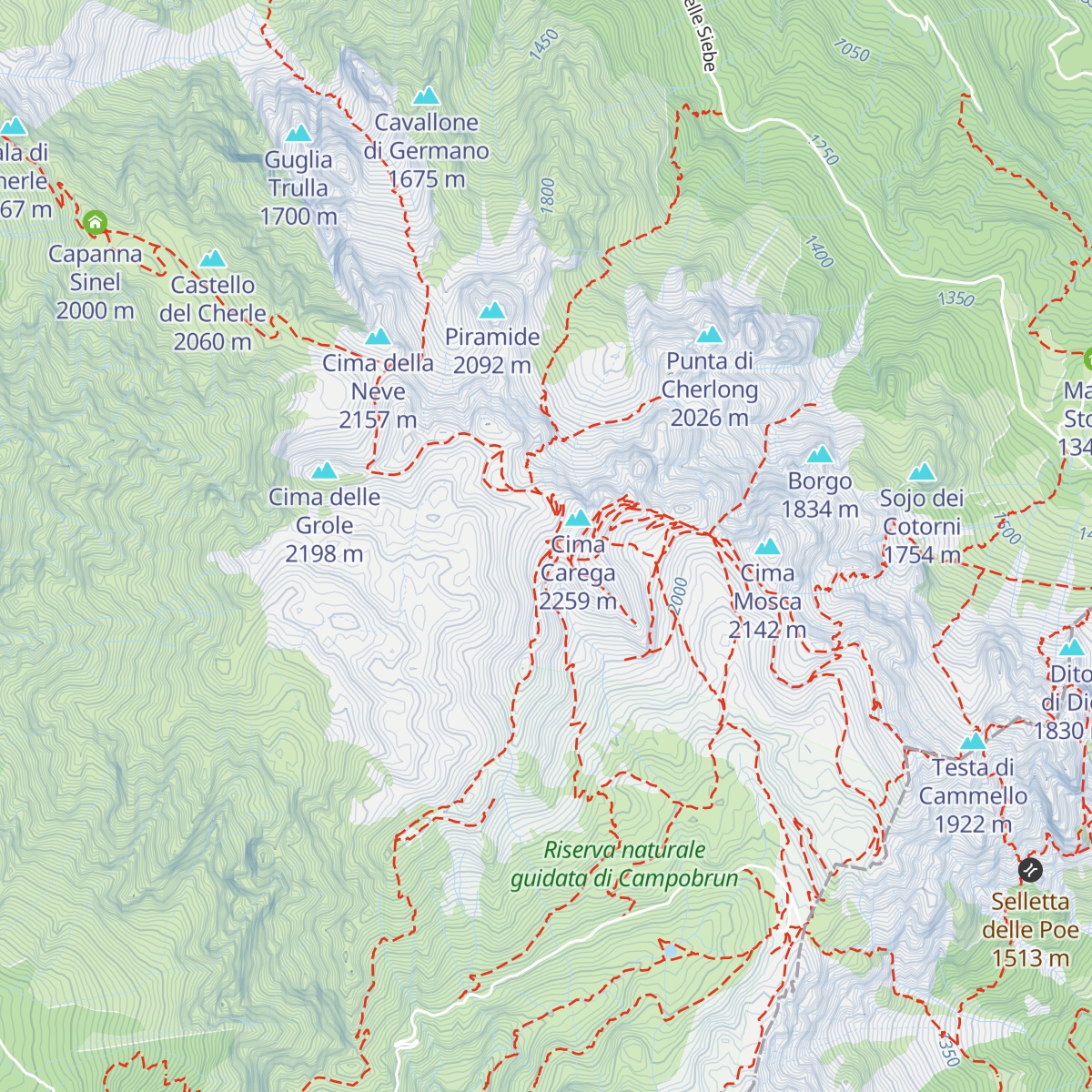 Rifugio Mario Fraccaroli map