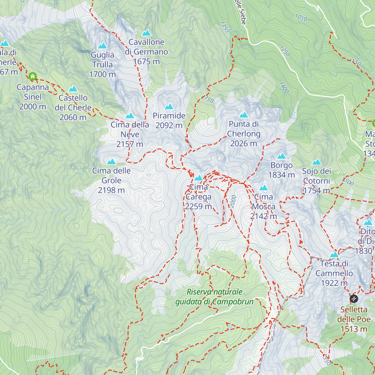 Rifugio Mario Fraccaroli map