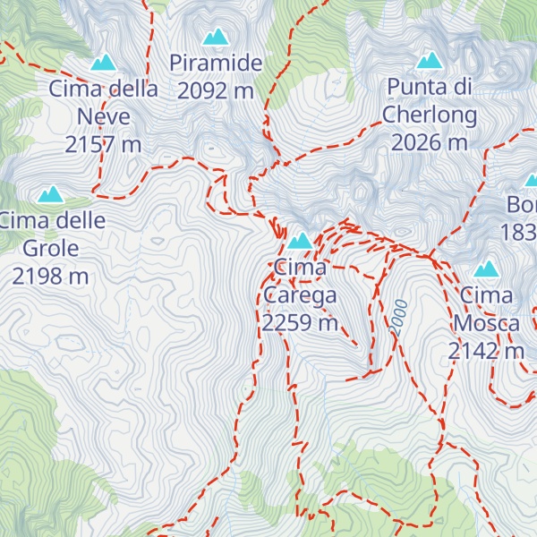 Map of Rifugio Mario Fraccaroli