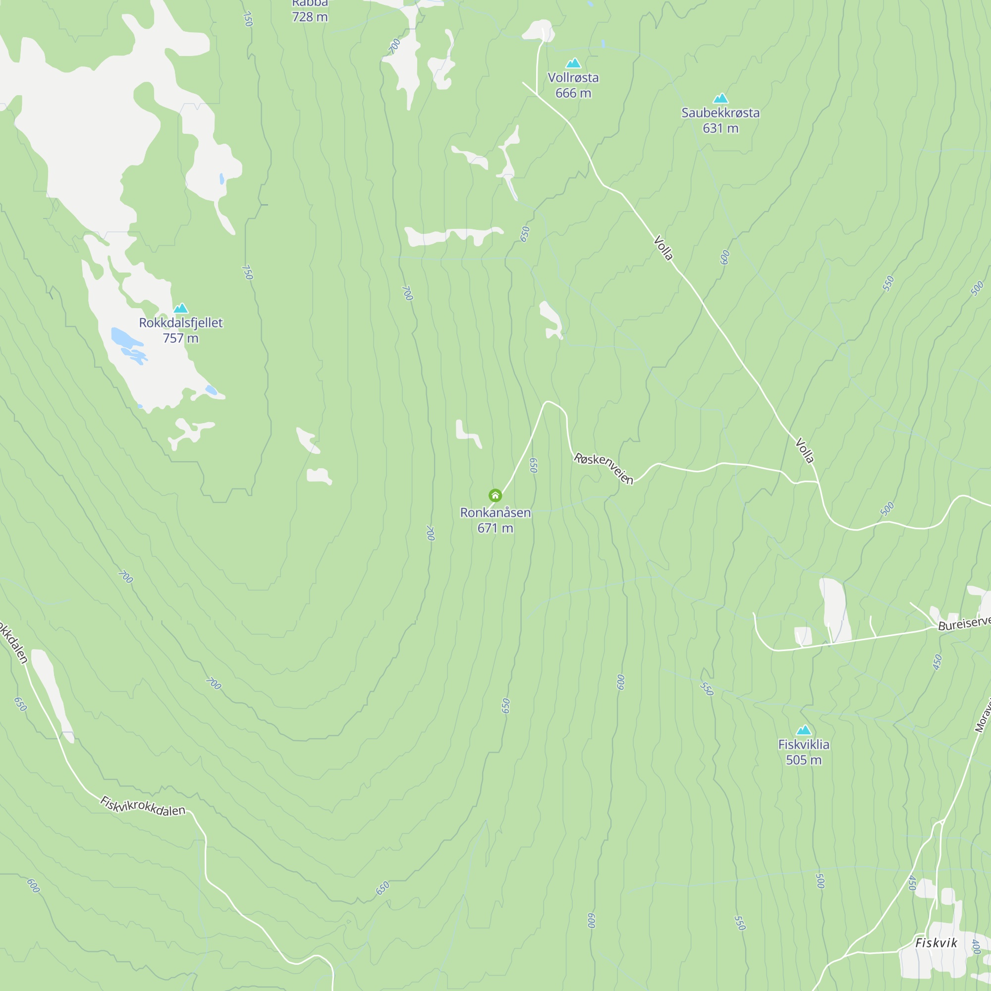 Ronkanåsen map