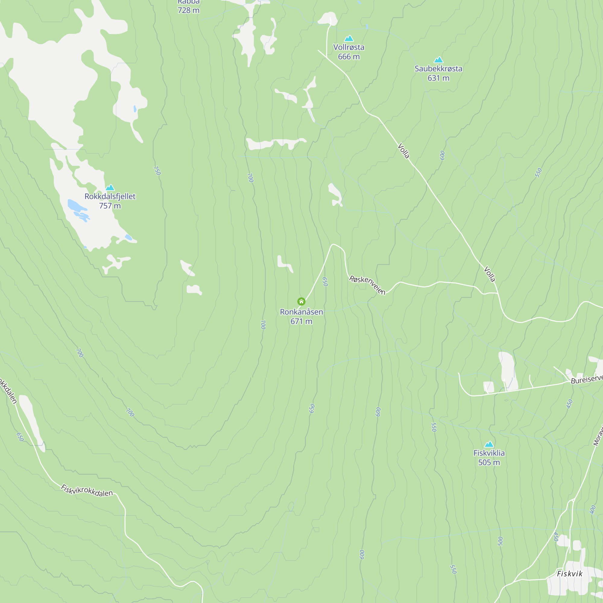 Ronkanåsen map