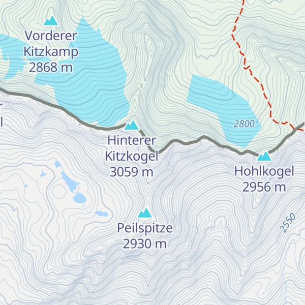 Map of Hinterer Kitzkogel Südgipfel