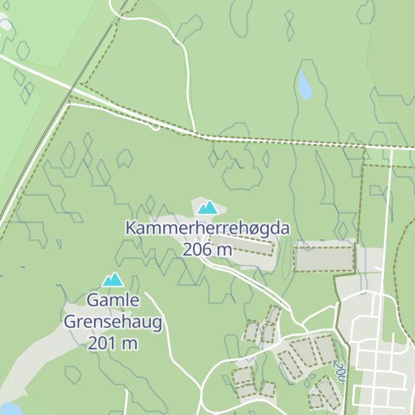 Map of Kammerherrehøgda