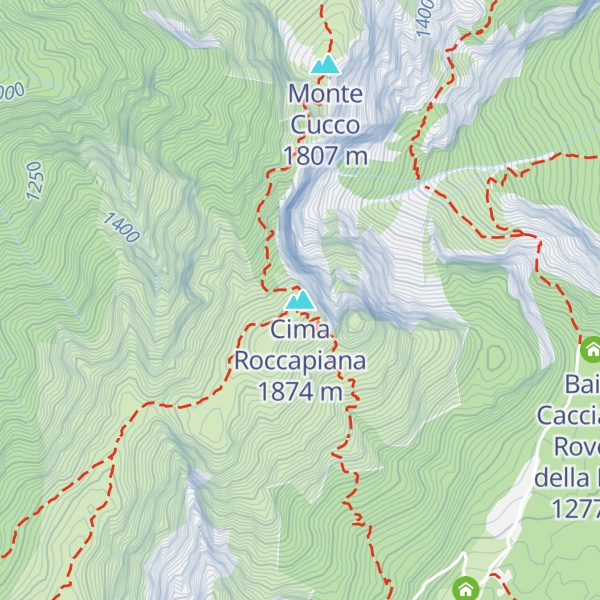 Map of Cima Roccapiana