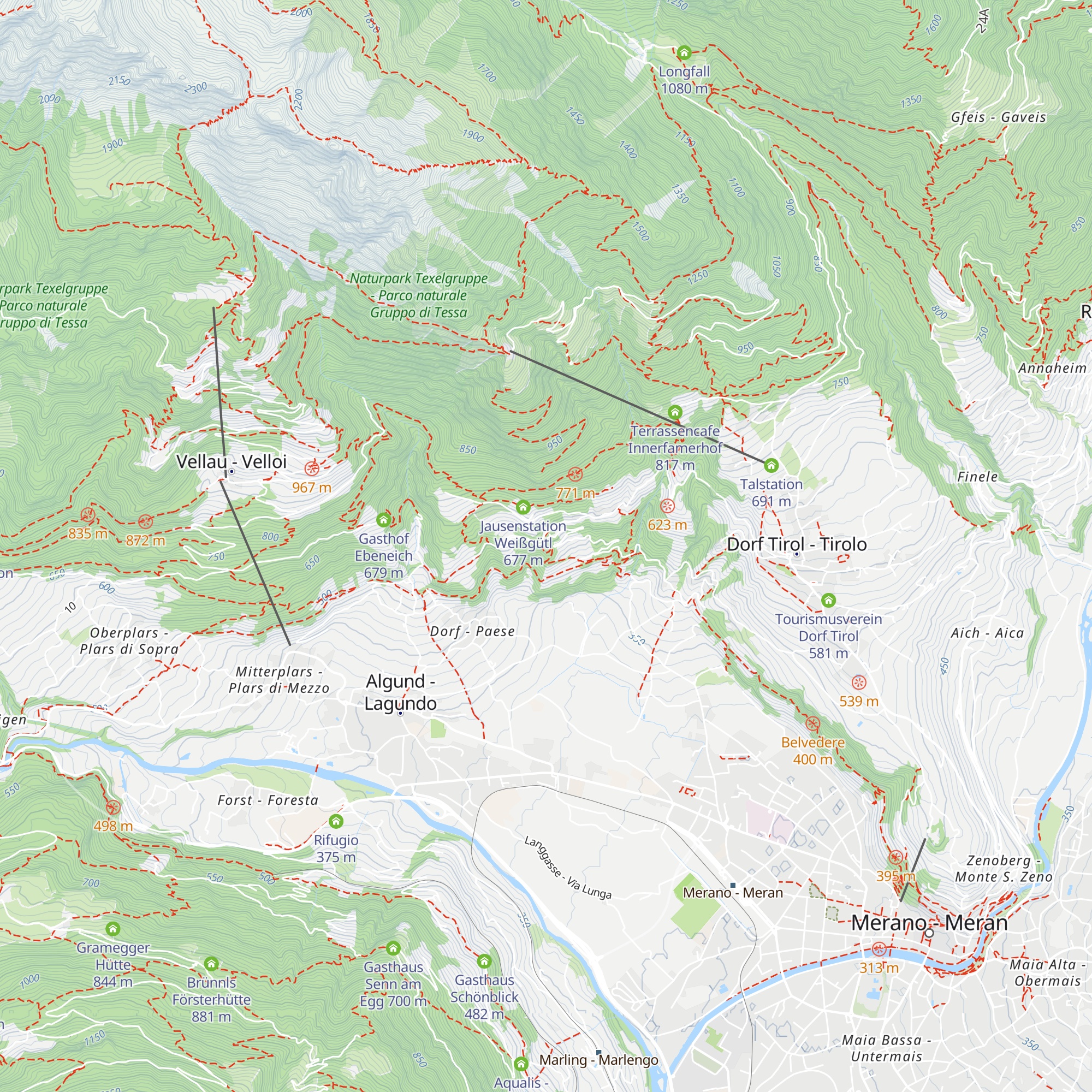 Hotel Schloss Thurnstein map