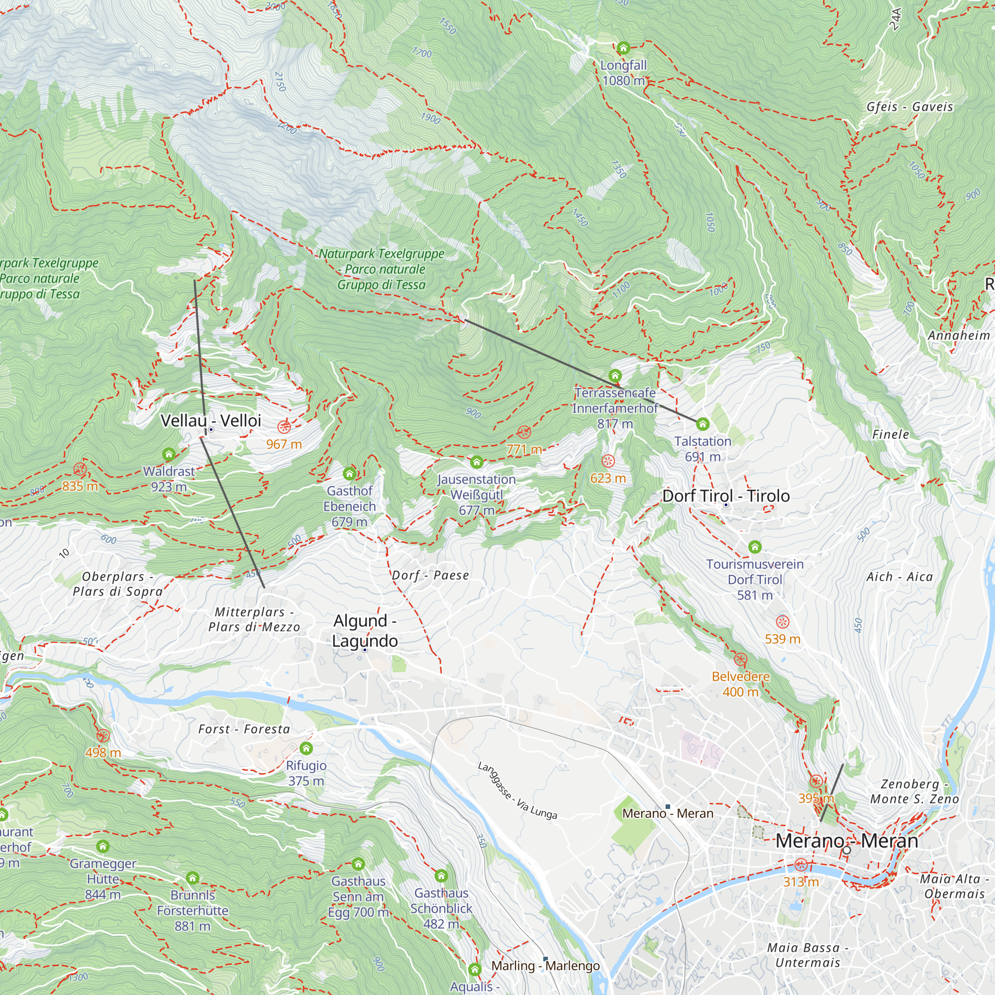Hotel Schloss Thurnstein map