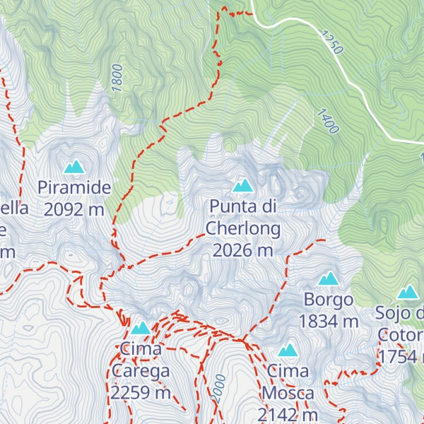 Map of Punte Dei Camosci