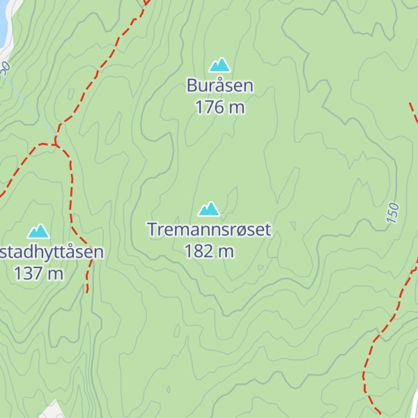 Map of Tremannsrøset