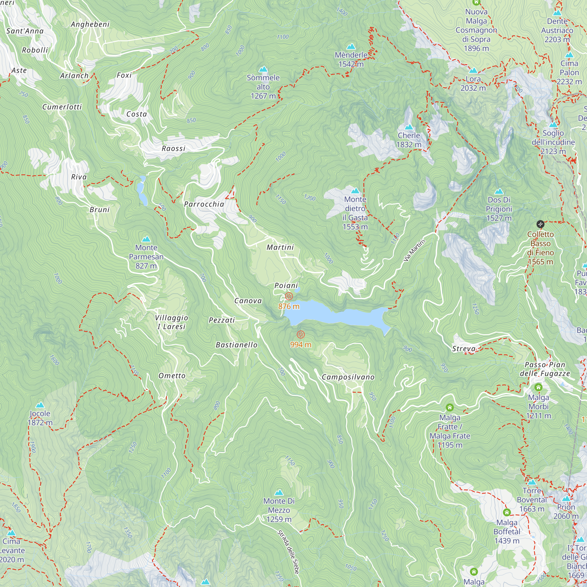 Chiosco Poiani map