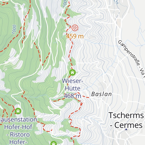 Map of Wieser-Hütte