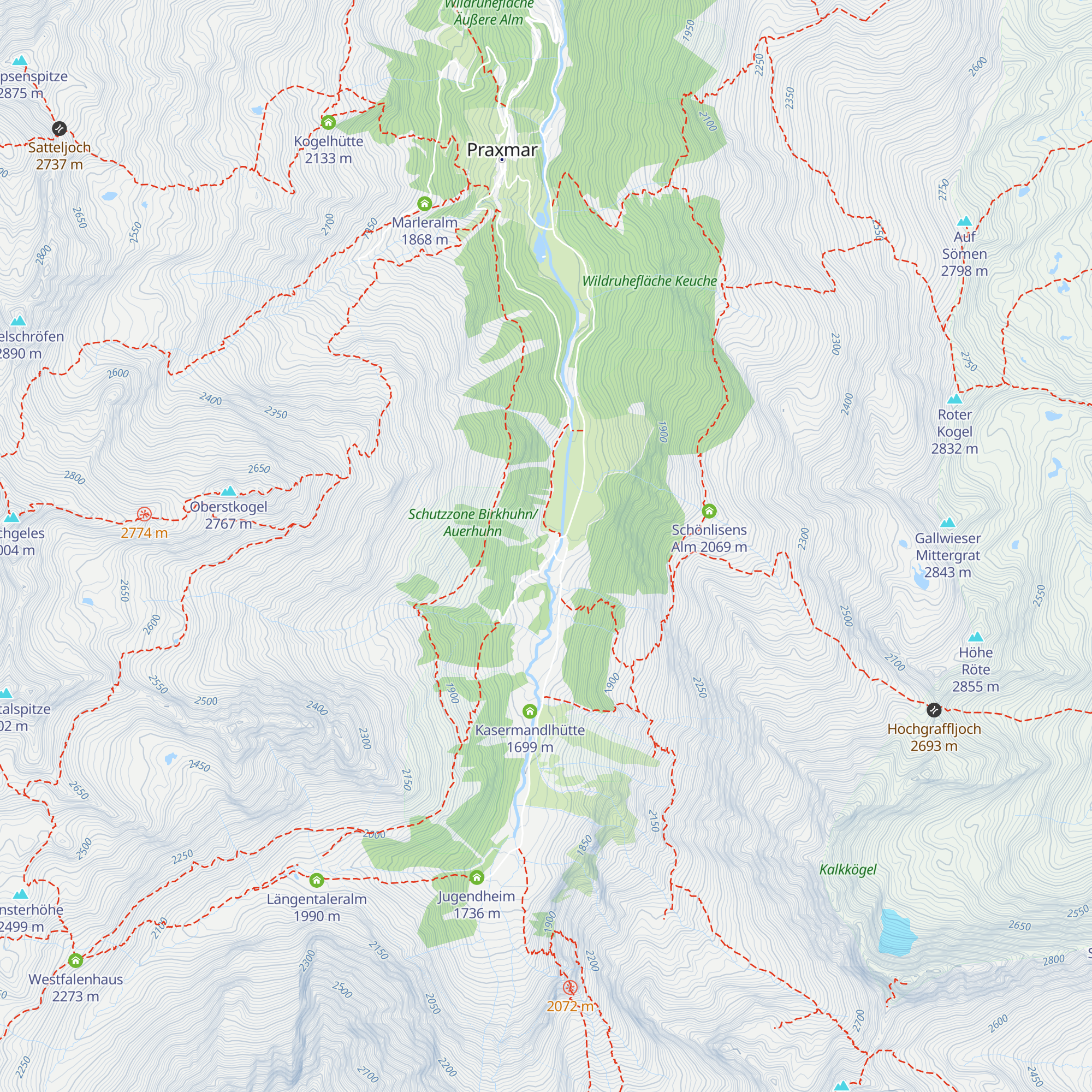 Neuschneewolke map