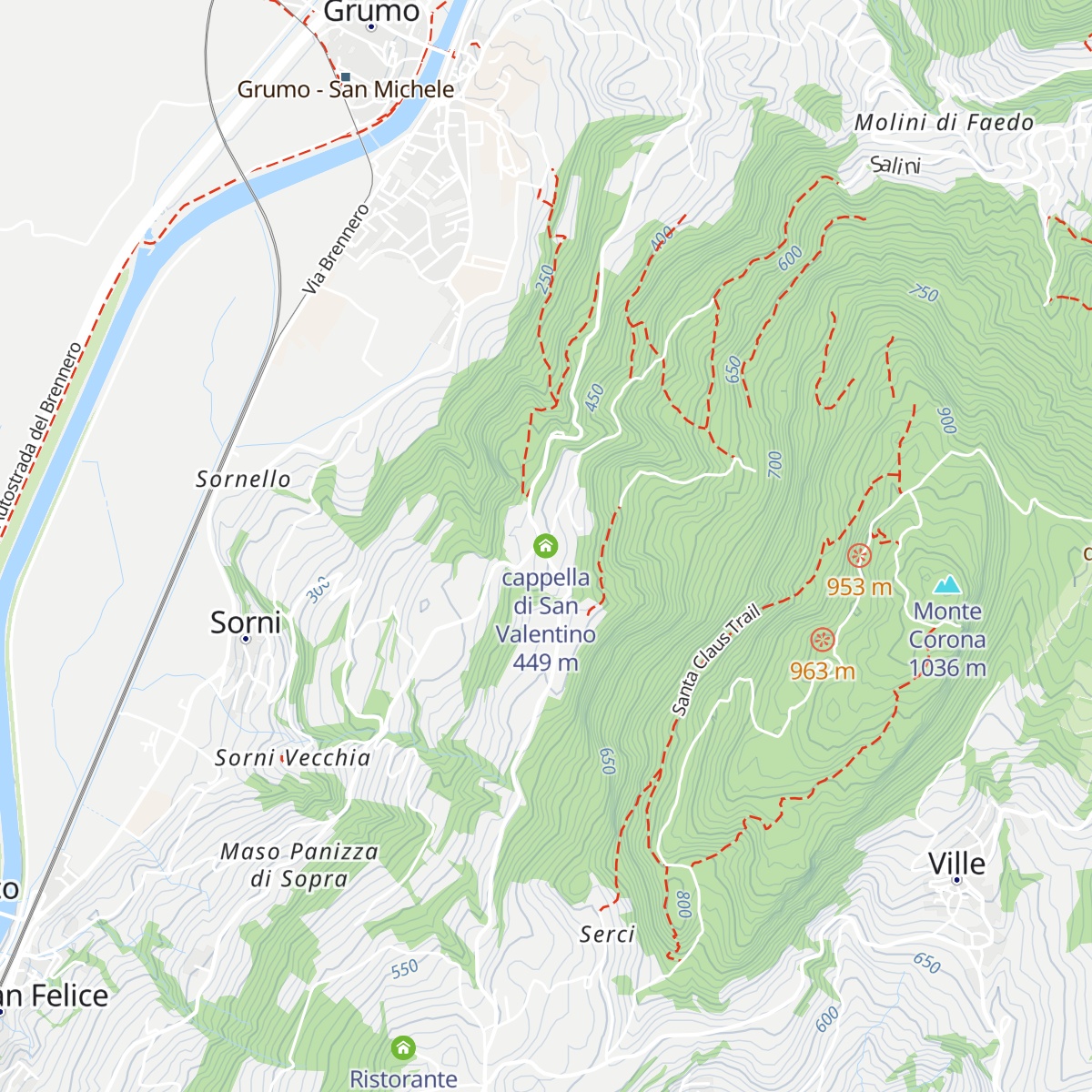 cappella di San Valentino map
