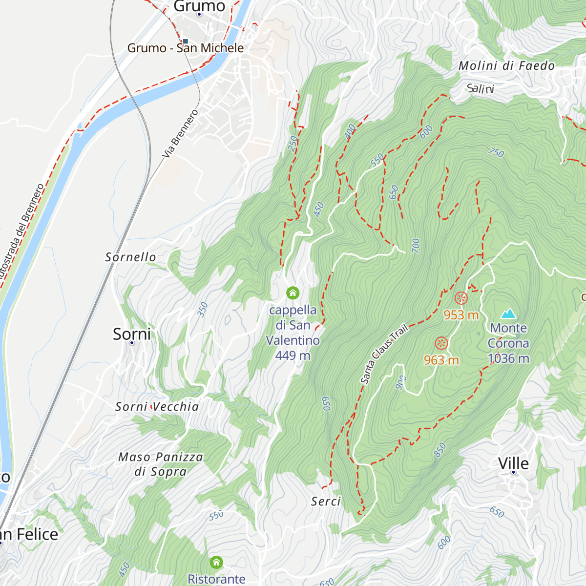 cappella di San Valentino map