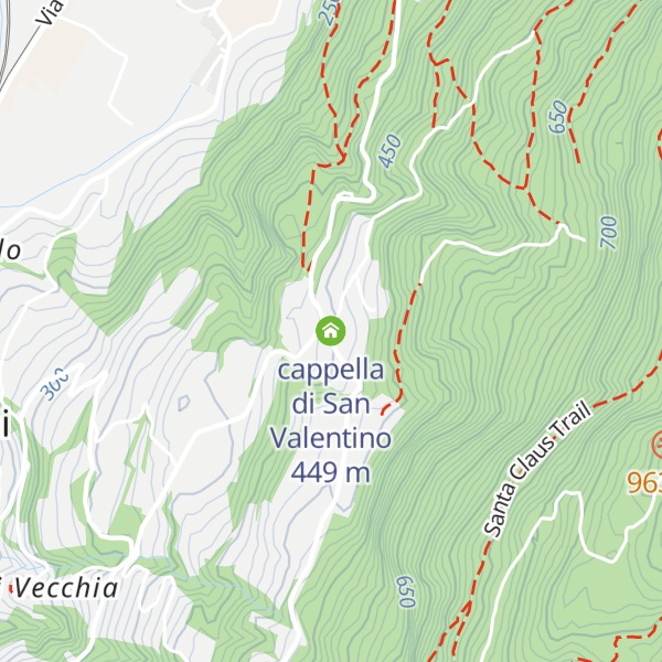 Map of cappella di San Valentino