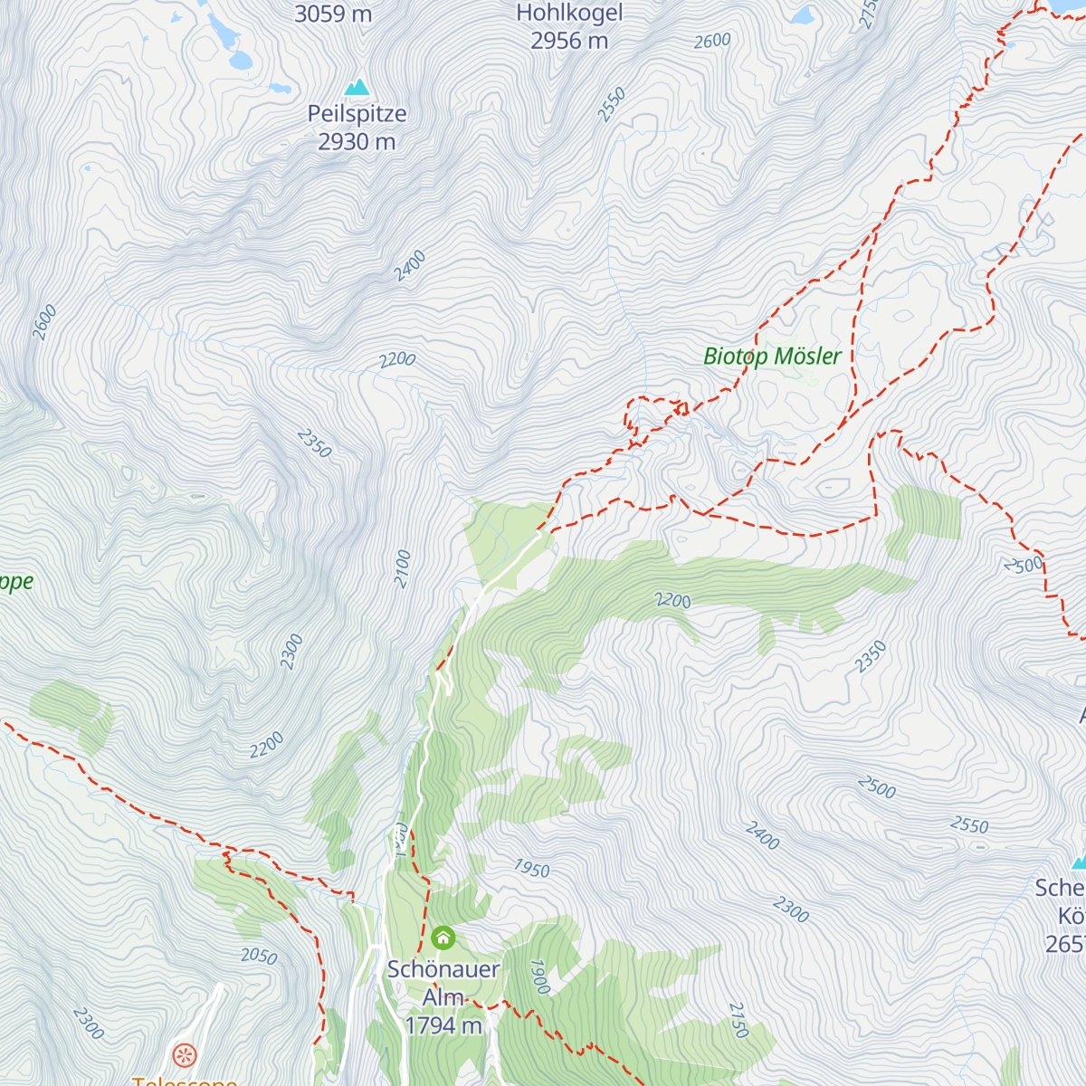 Timmelsalm - Malga Tumulo map
