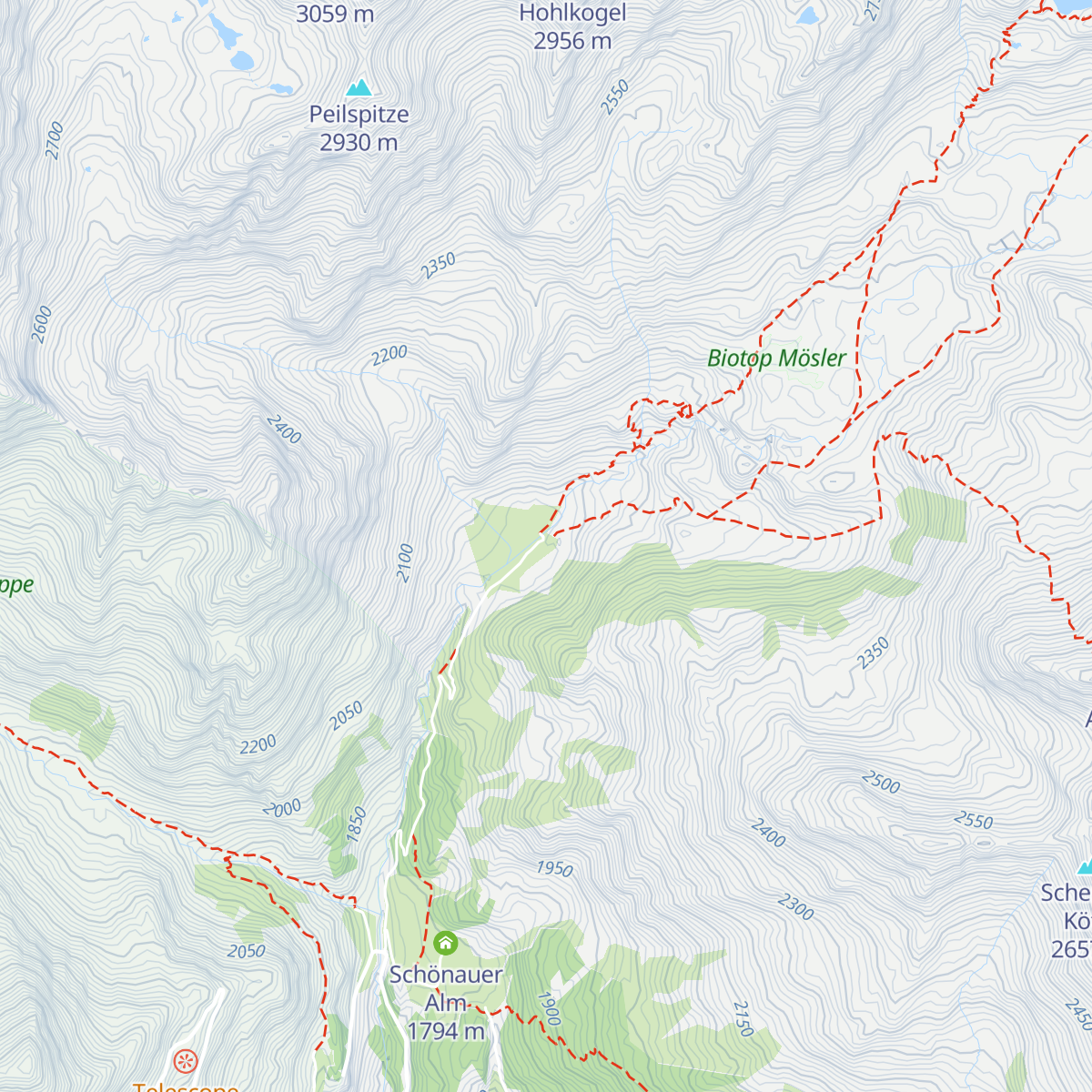 Timmelsalm - Malga Tumulo map